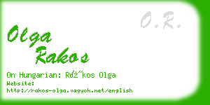 olga rakos business card